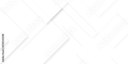 Abstract minimal geometric white and gray light background design. white transparent material in triangle diamond and squares shapes in random geometric pattern.