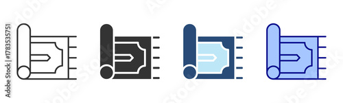 Carpet Icon Set. Designed In Multi Style