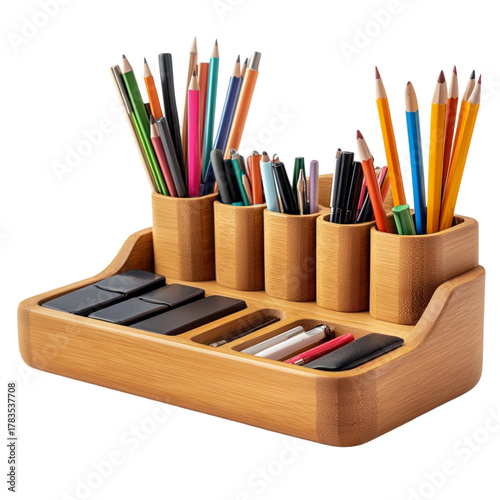 colored pencils in a box