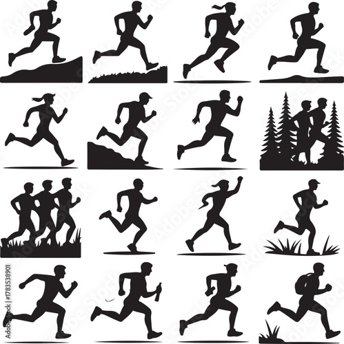 Athlete Running & Jogging Silhouette Bundle

Dynamic Sports Action Human Silhouette Pack

Marathon, Sprint & Fitness Running Vector Set

Outdoor Activity Running Walking Silhouette Collection

High-En
