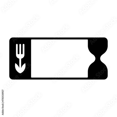 Ecologic food stamp icon Silhouette vector on white background