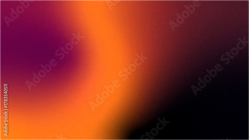 Photos Abstract gradient background with orange and purple hues blending into a dark area on the right