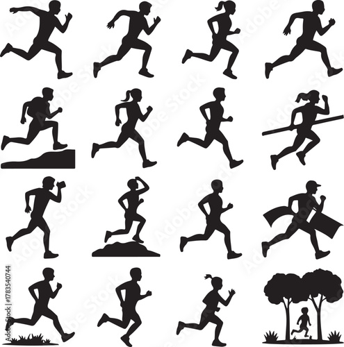 Running and Walking Silhouette Vector Bundle

Dynamic Athlete Movement Silhouette Pack

Fitness & Outdoor Activity Pose Collection

Human Motion Running Walking Vector Set

Sporty Action Silhouette Bu
