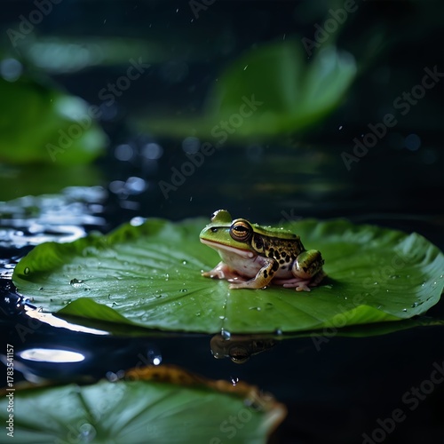 frog in the pond