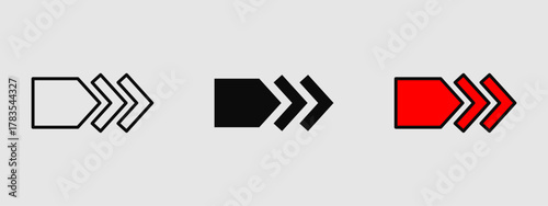 Minimal breadcrumb navigation icon in outline style, perfect for menus, UI paths, website navigation, and interface hierarchy design.