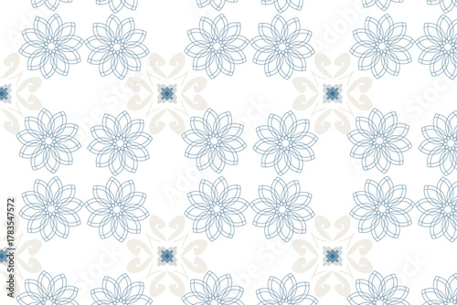 Opulent Islamic seamless pattern blending girih star geometry with intricate floral motifs, perfect for luxury tiles, premium wallpapers, digital branding, and elegant packaging designs