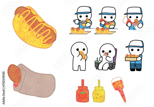 Hot dog, theater hot dog set