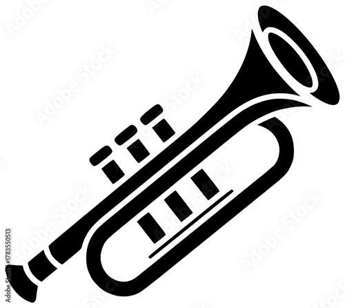 trumpet illustration musical silhouette guitar logo concert icon festival outline jazz event music banner instrument poster art melody sound shape graphic vector graphic background