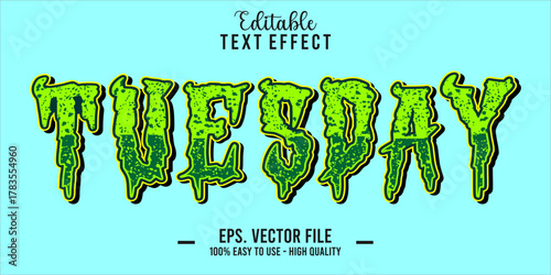 Tuesday Text Style Effect, Editable Text Effect