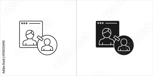 Target audience black glyph icon