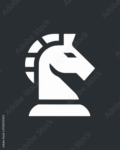 Modern Letter R Chess Knight Logo Design