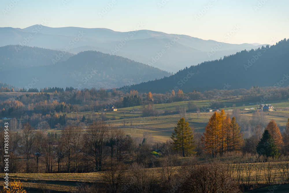 Fototapeta premium Autumn in Solina - Poland