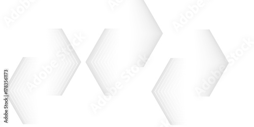 hexagon white geometric background with diamond and triangle shapes layered pattern designPrint