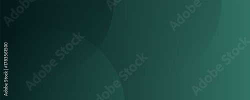A dark green background with smooth, overlapping circles. The background is green with a gradient texture, creating a modern, abstract style. Minimal abstract circles vector gradient backgroundPrint