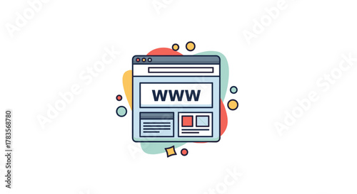 Vibrant and modern flat design icon set representing online education concepts, including video tuition, e-learning, online courses, audio courses, educational websites, and digital learning, perfect