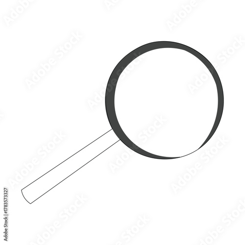 magnifying glass isolated , magnifying glass