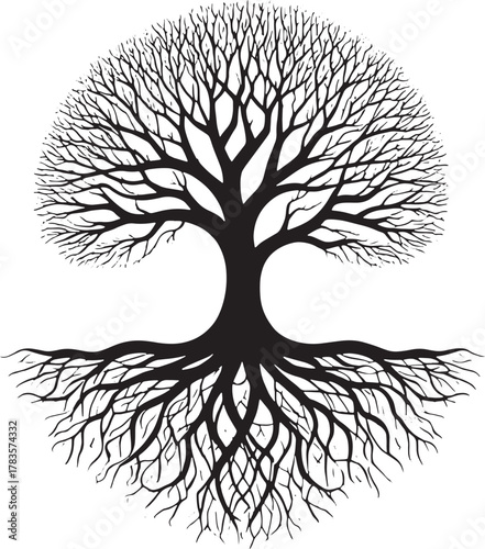 Abstract geometric design with bold colors and text elements