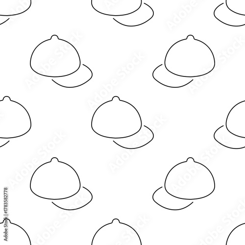 sport cap seamless pattern isolated on transparent background.
