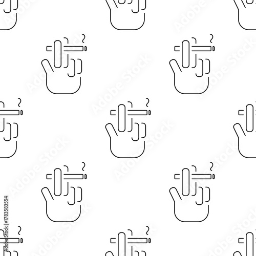 cigarette seamless pattern isolated on transparent background.