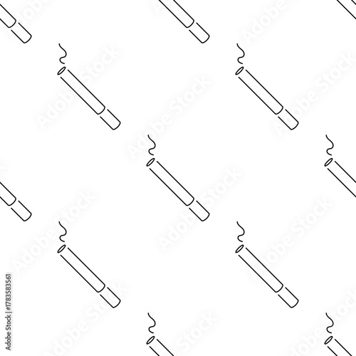 cigarette seamless pattern isolated on transparent background.
