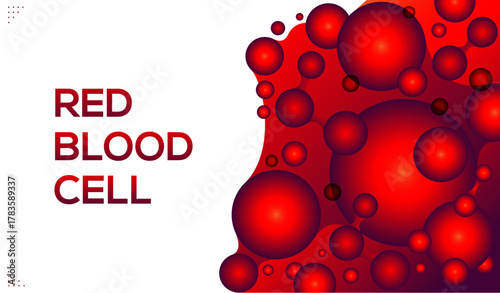 Red Blood Cell. Abstract Background Medical Design for Biology and Anatomy. Vector template