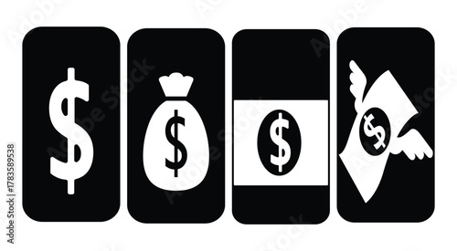 us dollar symbol vector illustration