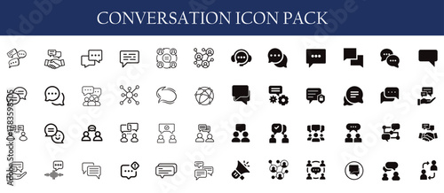 Conversation icon and icon pack in vector design.