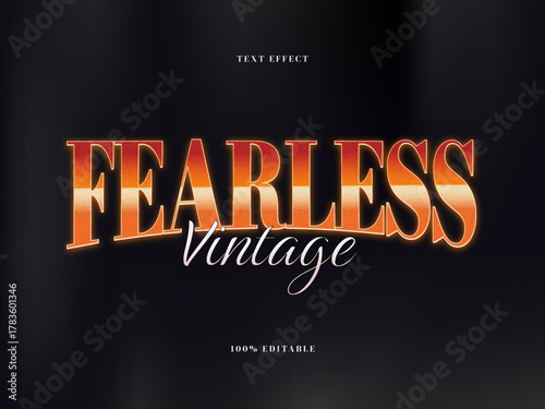 Vintage Sunset Gradient Text Effect, 80s Aesthetic Music Text Effect