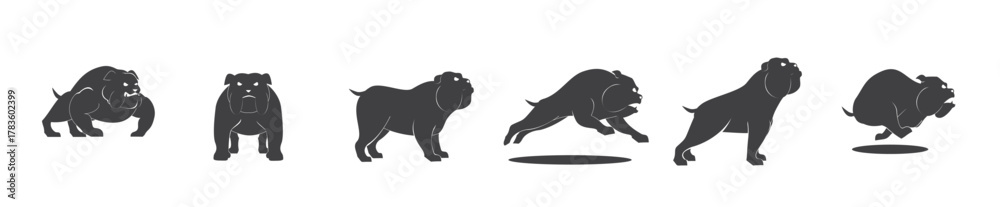 Naklejka premium bulldog illustration design vector illustration