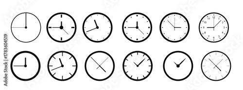 clock icon vector illustration