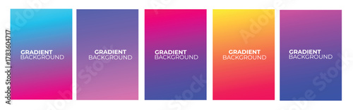 collection of abstract multi colored gradient vector cover