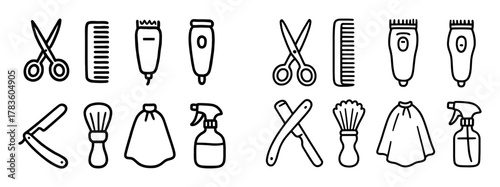 Barbershop Tools Icons