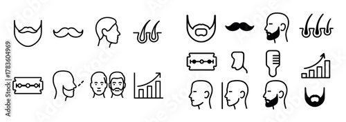 Minimalist Beard Icons