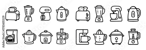 Kitchen Appliance Doodles