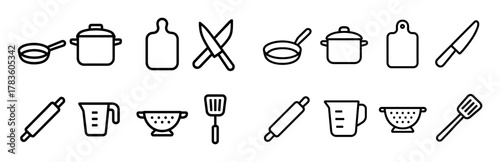 Minimalist Kitchen Icon Set