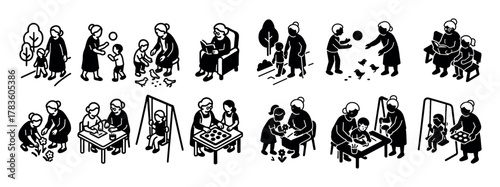 Isometric Grandmother Activities