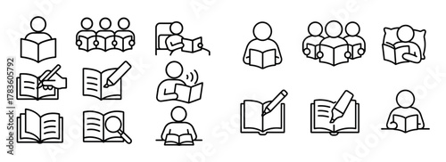 Minimalist Reading Icons