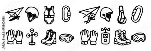 Hang Gliding Gear Icons