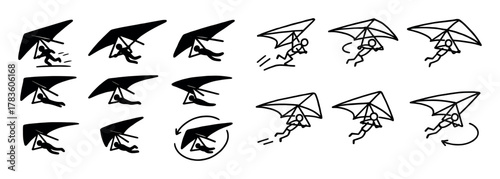Hang Gliding Icons