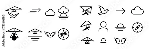 Hang Gliding Icons