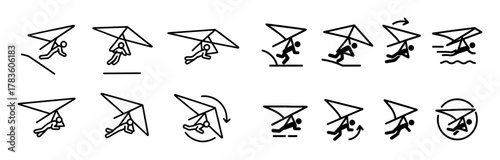 Hang Gliding Icons