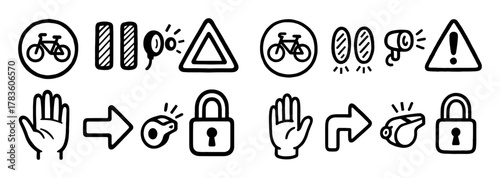 Cyclist Protection Icons