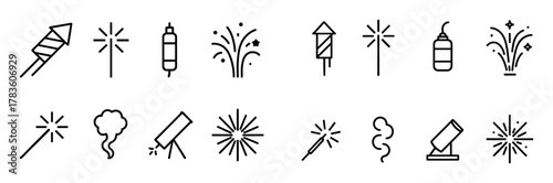 Minimalist Firework Icons