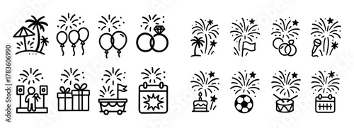 Firework Celebration Doodles