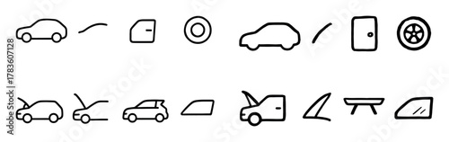 Car Body Icons Grid