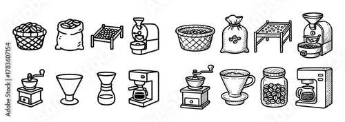 Coffee Production Icons