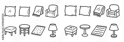 Furniture Doodle Icons