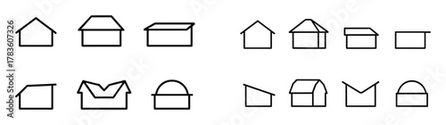Minimalist Roof Icons