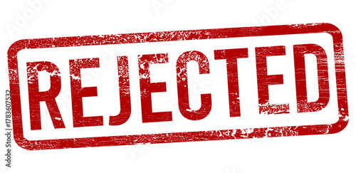 Rejected Red stamp on a white background