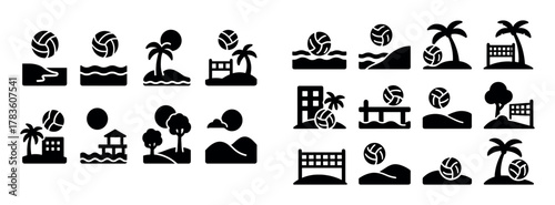 Beach Volleyball Icons